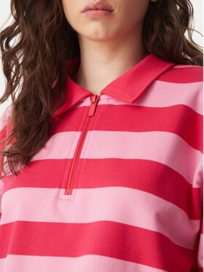 adidas Bluza Essentials Contemporary French Terry Longsleeve Polo KR3548 Różowy Regular Fit