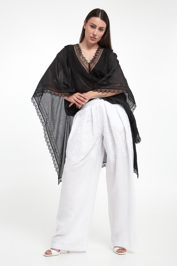 Spodnie damskie z lnem ERMANNO SCERVINO LIFE