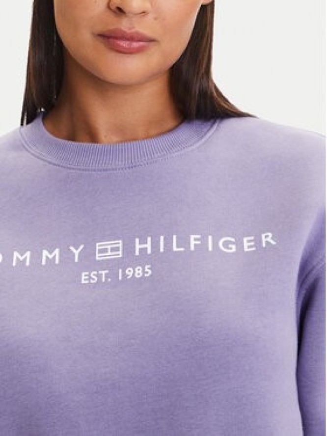 Tommy Hilfiger Bluza WW0WW39791 Fioletowy Relaxed Fit