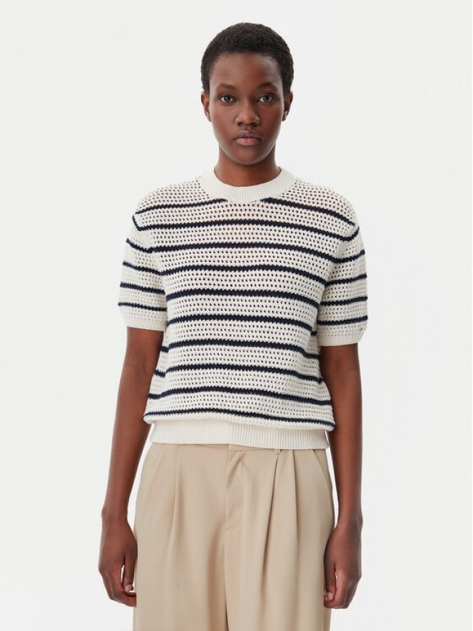 Tommy Hilfiger Sweter Pointelle WW0WW45950 Beżowy Regular Fit