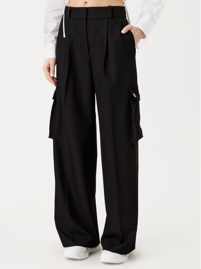 HUGO Spodnie materiałowe Hubike 50530970 Czarny Wide Leg