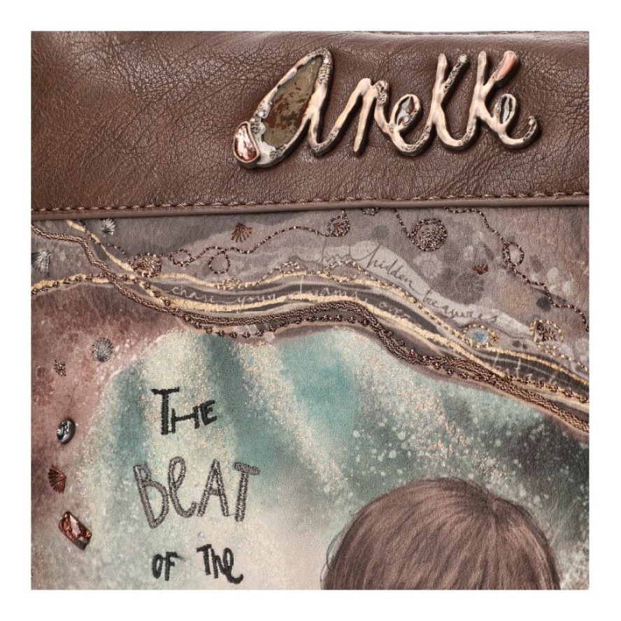 Brązowa Torebka Anekke Modna Listonoszka Damska