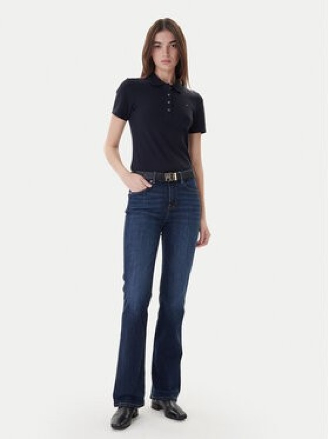 Tommy Hilfiger Polo 1985 WW0WW42047 Granatowy Slim Fit