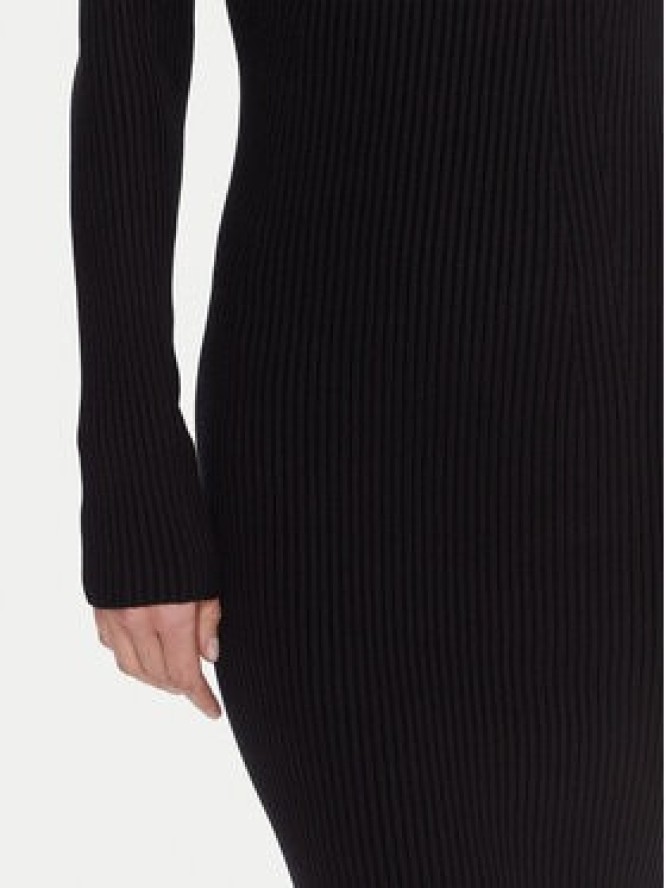 Kontatto Sukienka dzianinowa 3M0829C Czarny Slim Fit
