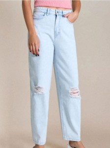 Jeansy balloon - niebieski