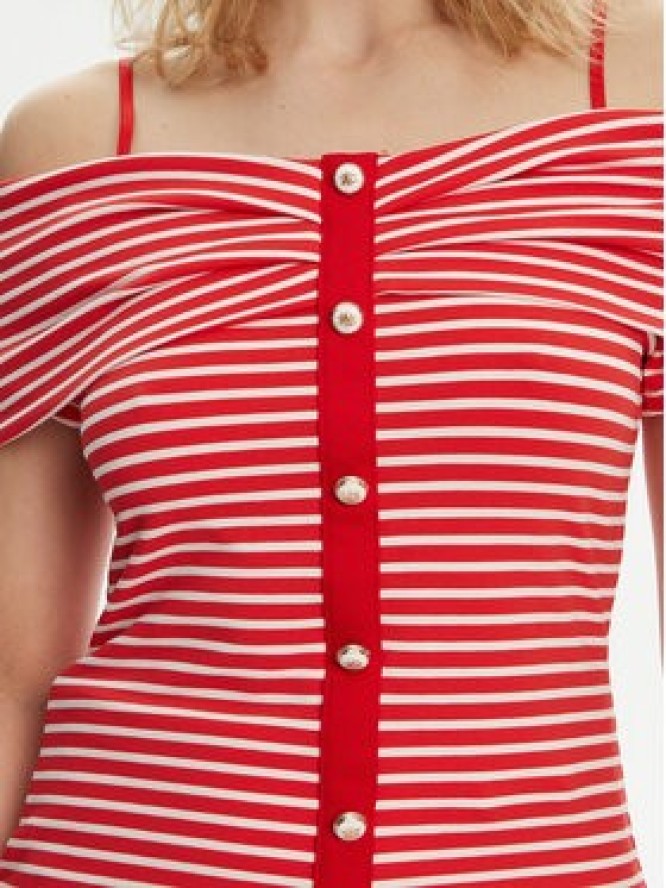 Morgan Bluzka 241-DROPEZ Czerwony Slim Fit