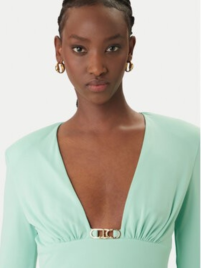 Just Cavalli Sukienka koktajlowa 80PAO957 J0253 Niebieski Slim Fit