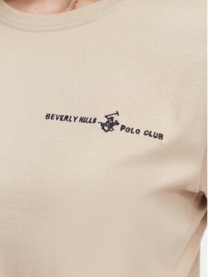 Beverly Hills Polo Club T-Shirt P-SS26W-TS085 Beżowy Regular Fit