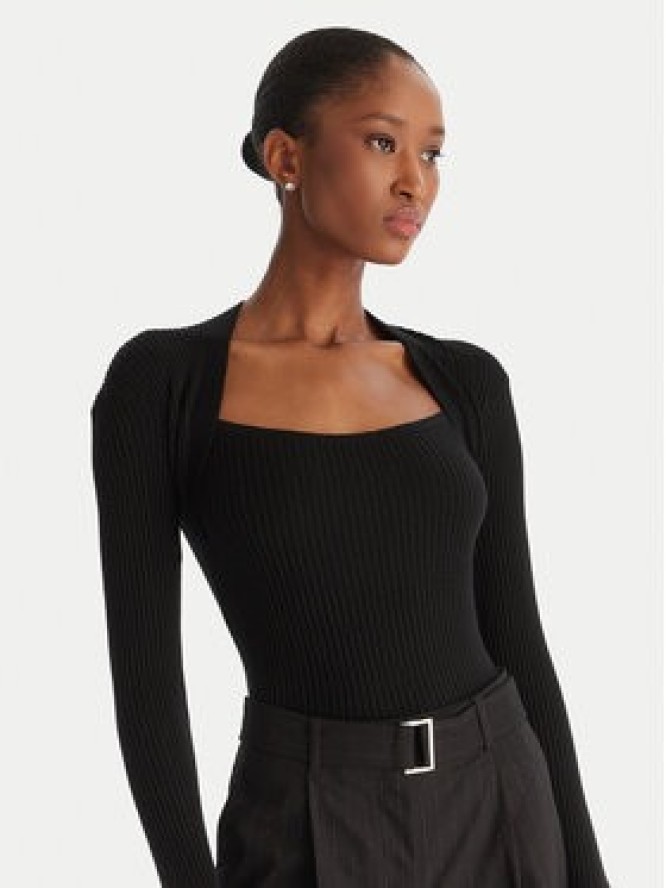 ACCESS FASHION Sweter 54-8048 Czarny Slim Fit