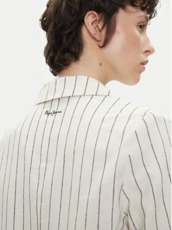 Pepe Jeans Marynarka Hannah PL402589 Écru Loose Fit