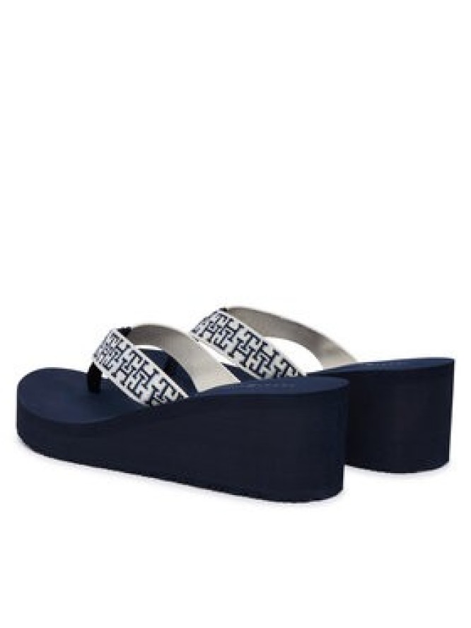 Tommy Hilfiger Japonki Wedge Summer Sandal Mono FW0FW09698 Granatowy