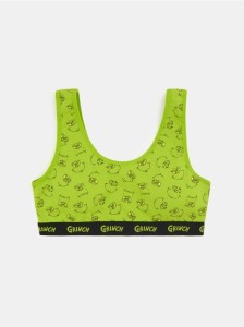 Top ze wzorem Grinch - zielony