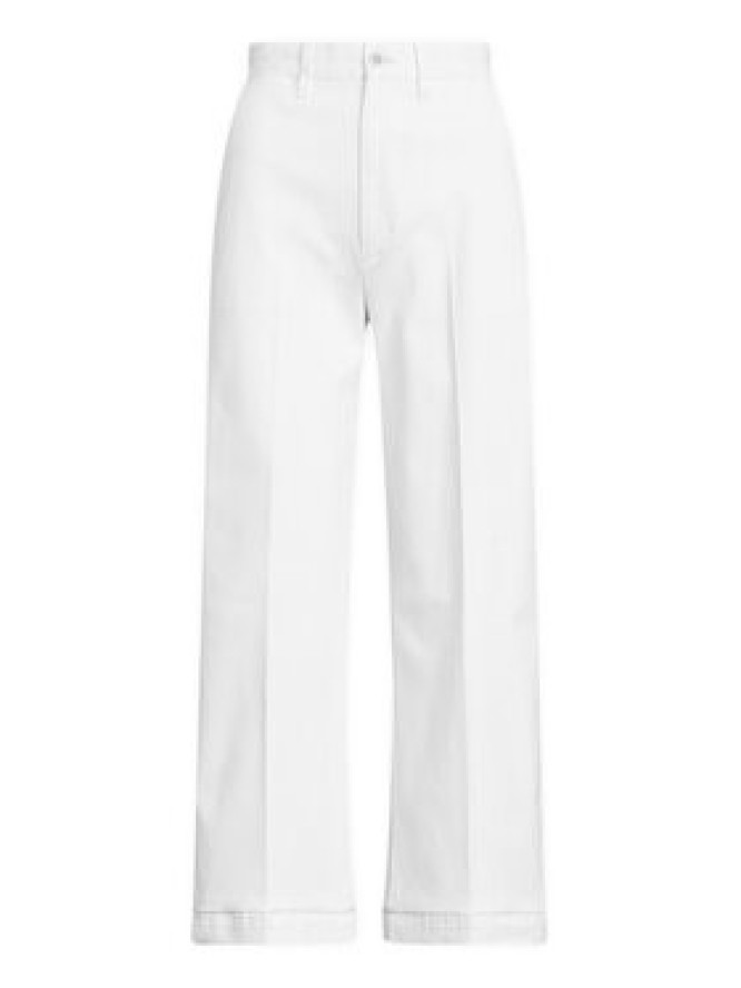 Polo Ralph Lauren Spodnie materiałowe 211873988002 Écru Wide Leg