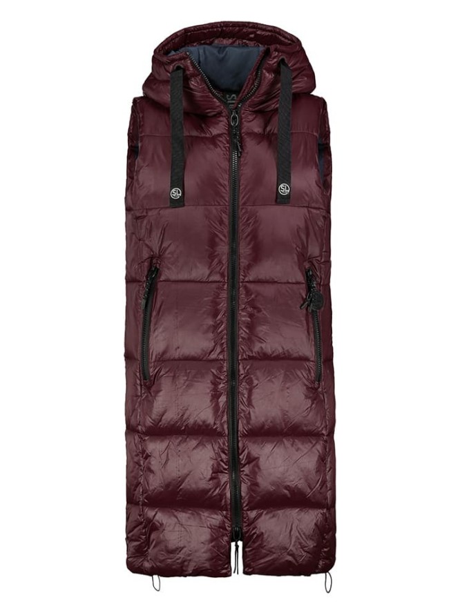 Sublevel Kamizelka pikowana w kolorze bordowym rozmiar: L