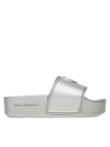 KARL LAGERFELD Klapki Kondo Maxi KL80819M Srebrny