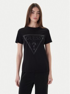 Guess T-Shirt V2YI07 K8HM0 Czarny Regular Fit