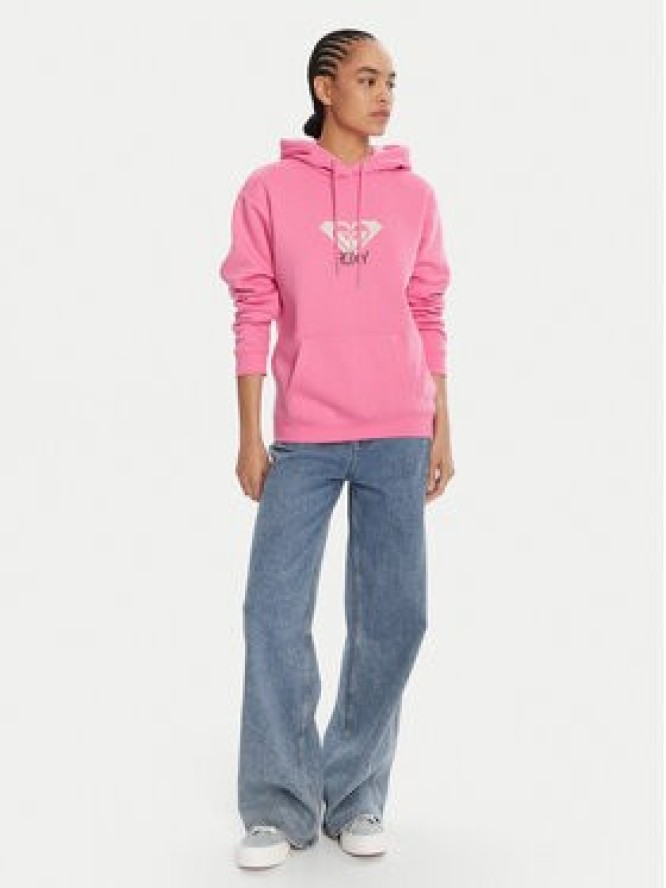 Roxy Bluza ERJFT05020 Różowy Regular Fit