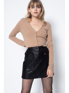 Perfect Cashmere Kaszmirowy kardigan "Paige" w kolorze jasnobrązowym rozmiar: L