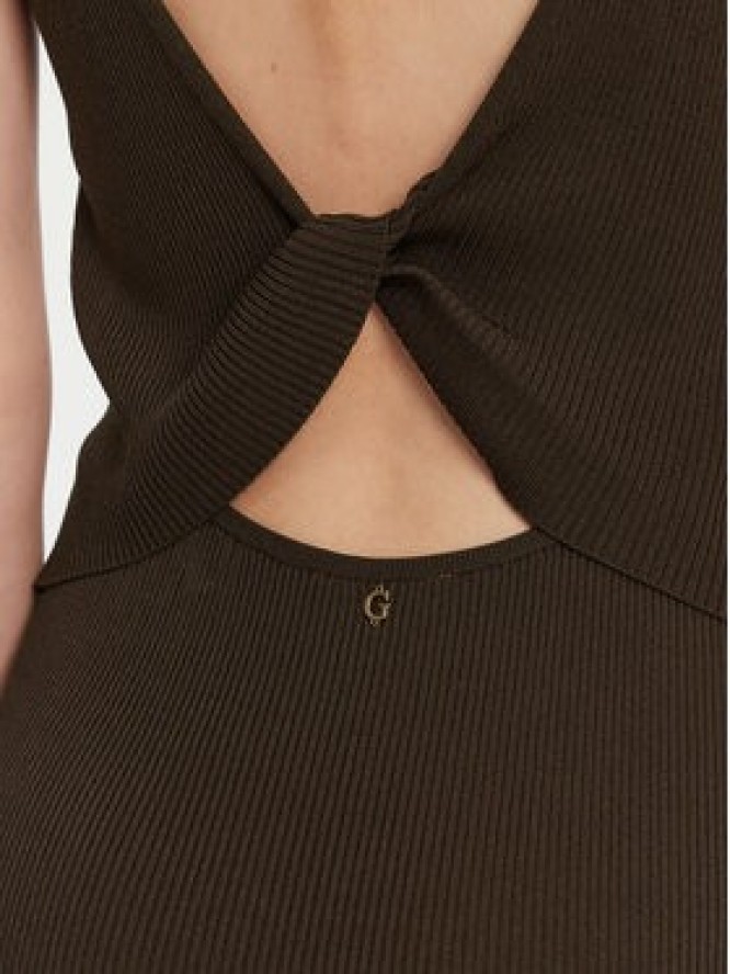 Guess Sukienka dzianinowa W5GK47 Z3L10 Brązowy Regular Fit