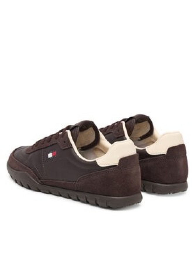 Tommy Jeans Sneakersy Tj Low Leather Runner EN0EN03084 Brązowy