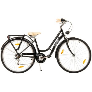 Devron Grazia 6s Retro stadsfiets - 28 inch, L, zwart