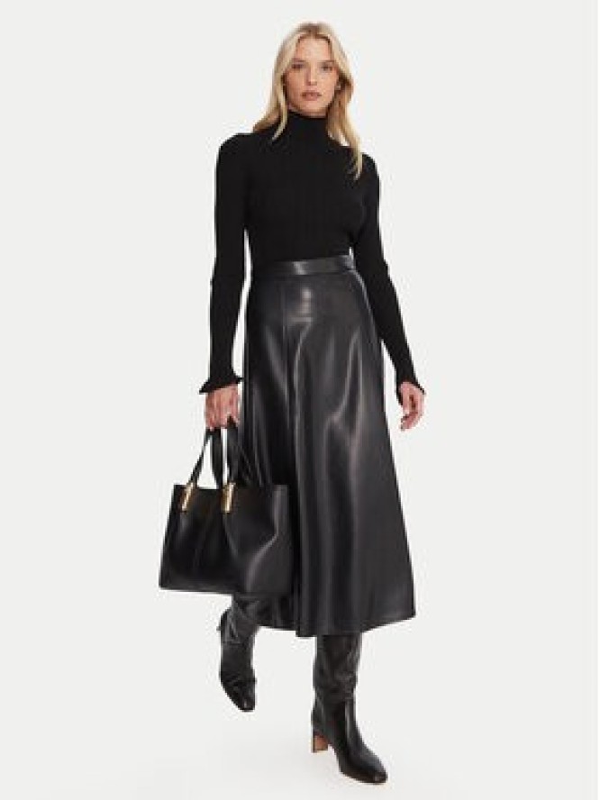 Marella Spódnica z imitacji skóry Vally 2525776022 Czarny Regular Fit