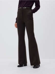 Spodnie z ozdobnym paskiem - brązowy