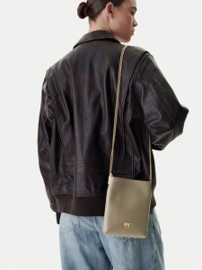 PINKO Torebka Flat Satchel AI 25-26 PCPL 105352 A0QO Szary