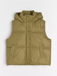 Kamizelka z kapturem - zielony