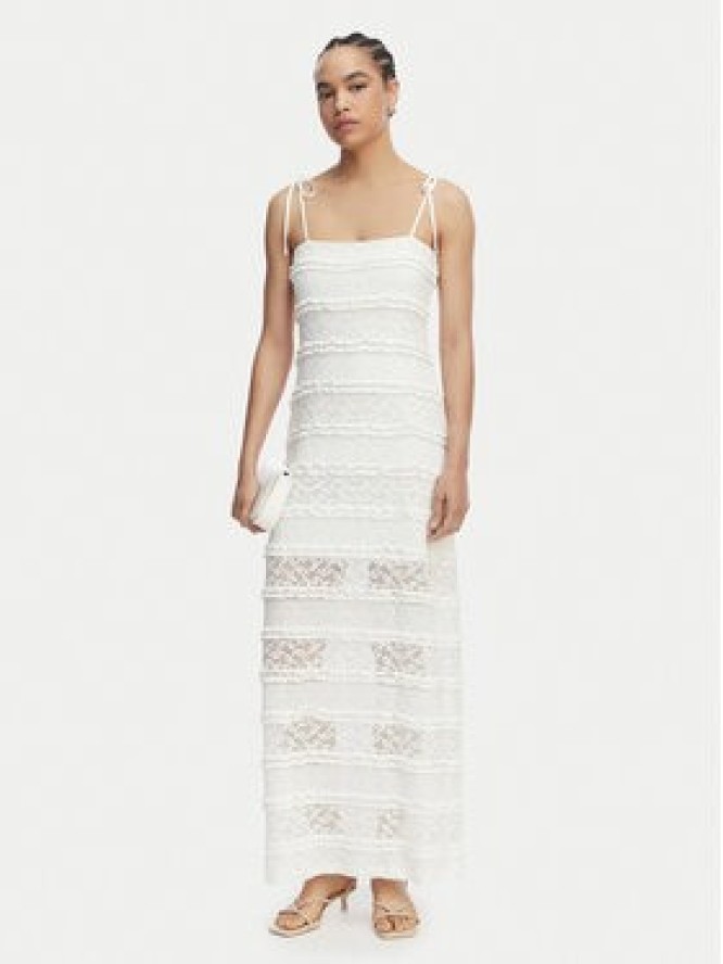 Vero Moda Sukienka wieczorowa Lucia 10348443 Kremowy Regular Fit