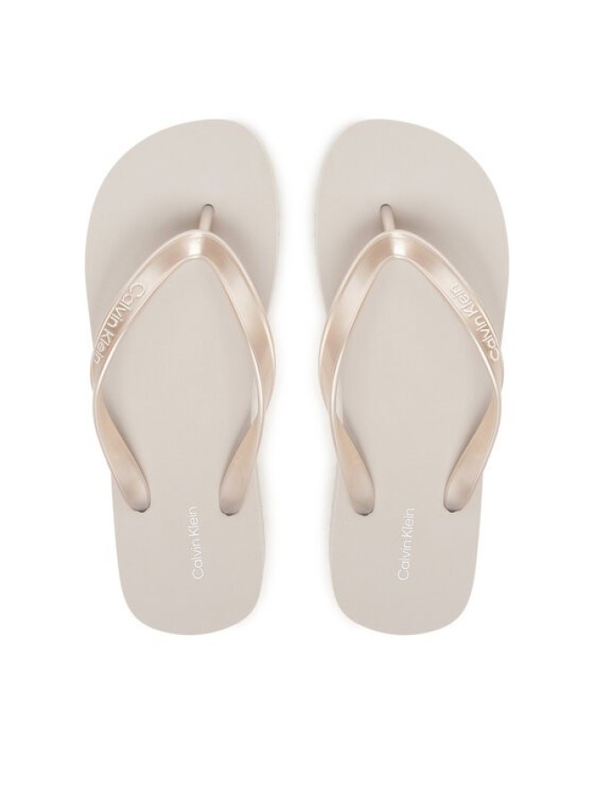 Calvin Klein Japonki Flatform Flip Flop Met Tpu HW0HW03120 Srebrny