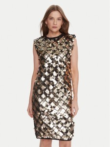 LOLA CASADEMUNT Sukienka koktajlowa LF2516016 Srebrny Regular Fit