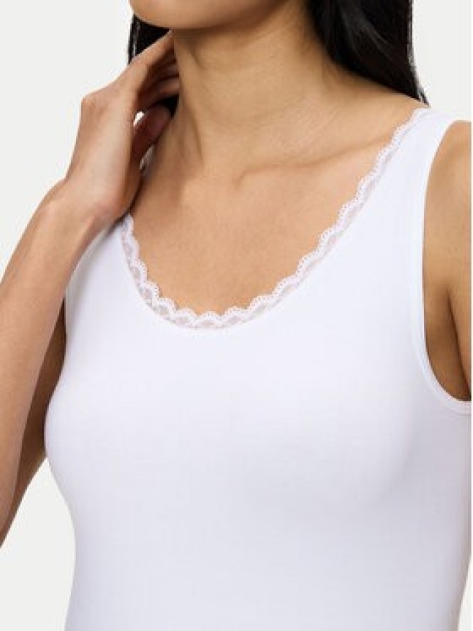 Triumph Top Feel Of Cotton 10224975 Biały Slim Fit