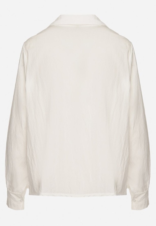 Biała Koszula z Wiskozą i Koronkowymi Wstawkami Tenaraia