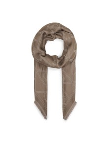 Calvin Klein Chusta Emblem Aop Contrast Lw Square Sc LV04F8077G Beżowy