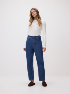 Jeansy mom fit - niebieski