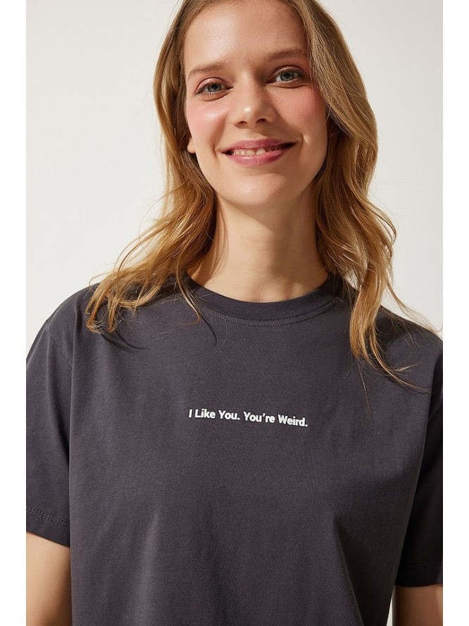 Happiness Istanbul Koszulka w kolorze antracytowym rozmiar: 40