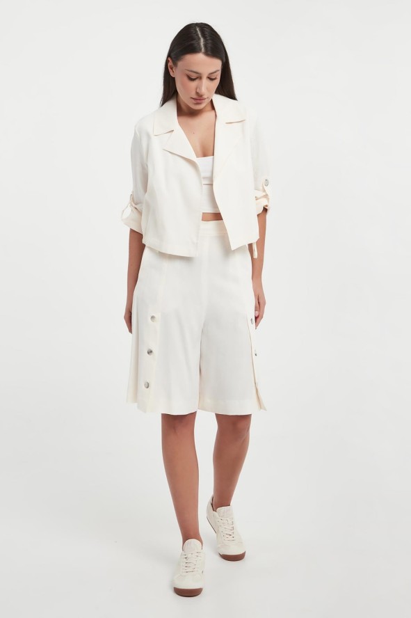 Bermudy damskie lniane Acaici MARELLA MONOCHROME