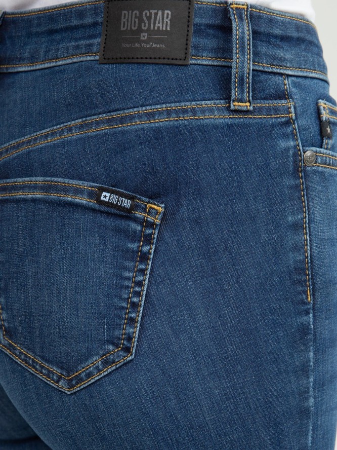 Jeansy damskie z wysokim stanem niebieskie Lorena High Waist 364