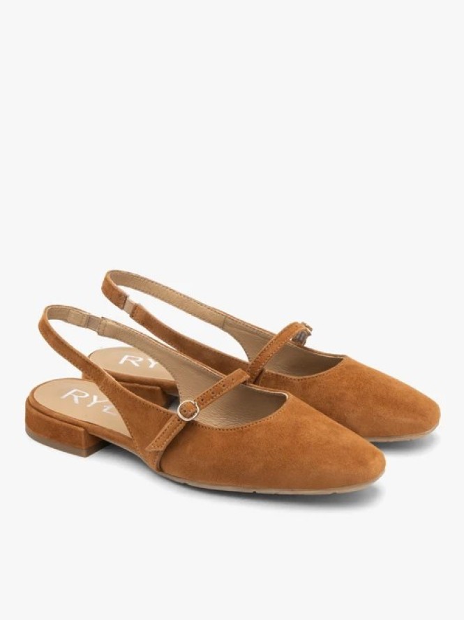 Rude czółenka slingback
