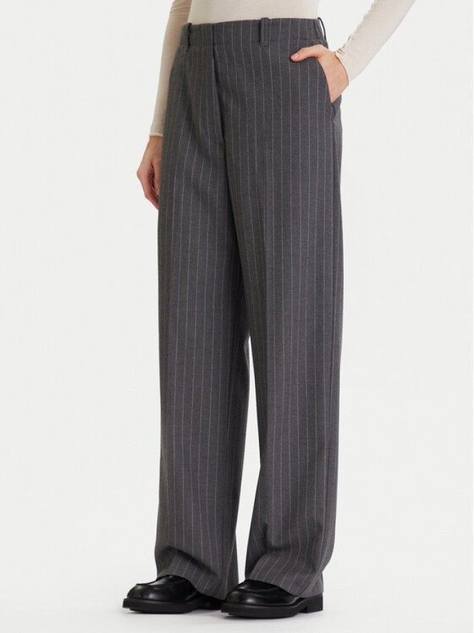 Tommy Hilfiger Spodnie materiałowe WW0WW47550 Szary Wide Leg