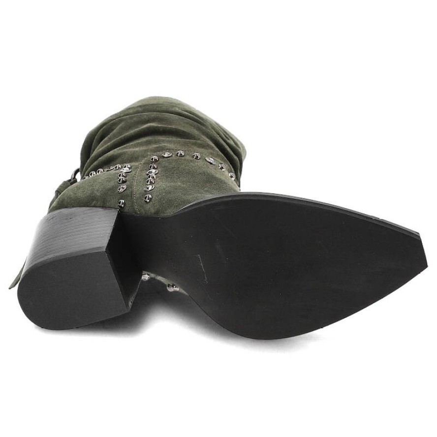 Zielone Botki Alma En Pena Modne Kowbojki Damskie