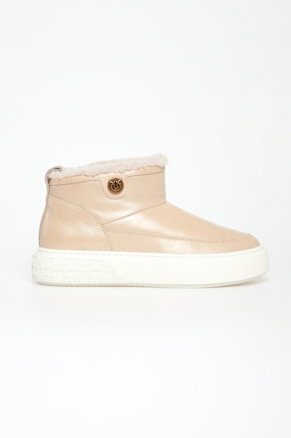 Śniegowce damskie skórzane Yoko 22 PINKO