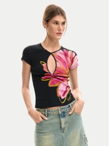 Desigual T-Shirt Dublin 26SWTK05 Czarny Regular Fit