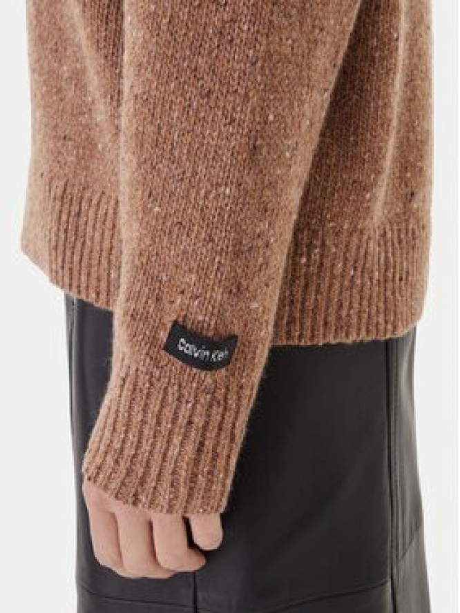 Calvin Klein Jeans Sweter Chunky LV044D328G Brązowy Regular Fit