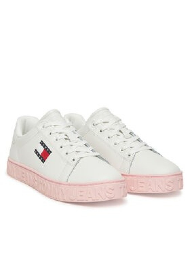 Tommy Jeans Sneakersy Tjw Logo Outsole Sneaker Ess EN0EN02703 Biały