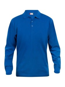 clique Basic Polo L/S Junior – Idealny krój, 100% bawełna – royal blue