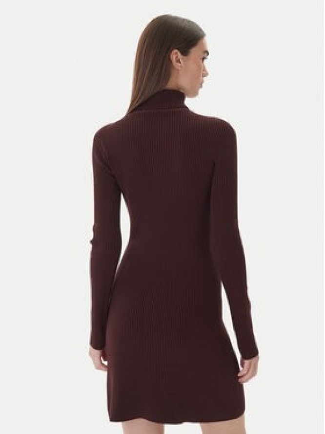Kontatto Sukienka dzianinowa 3M0827C Brązowy Slim Fit