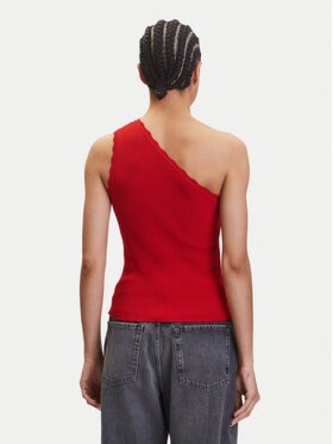 JDY Top Nanna 15351420 Czerwony Slim Fit