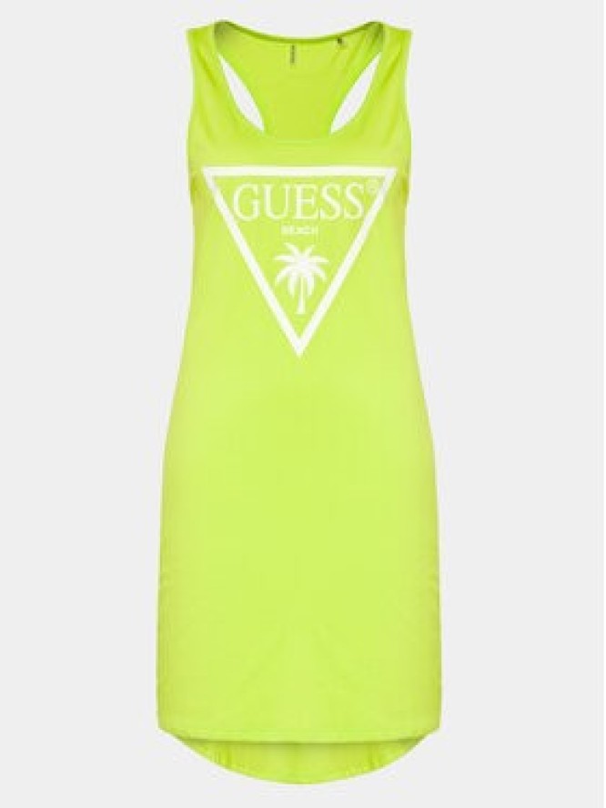 Guess Sukienka letnia E3GP03 JA914 Zielony Regular Fit